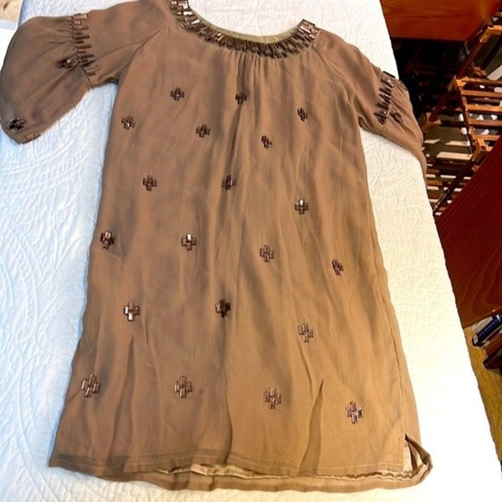 Rungolee Embroidered Silky Dress Size S