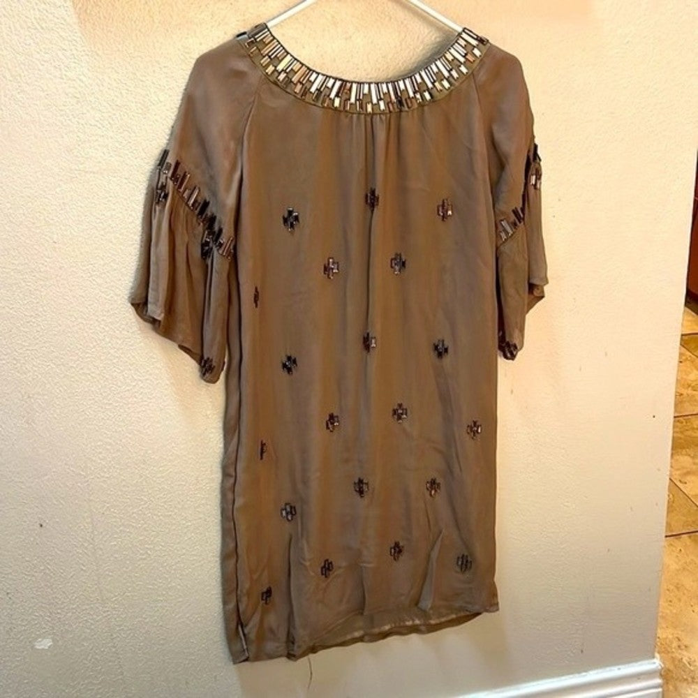 Rungolee Embroidered Silky Dress Size S