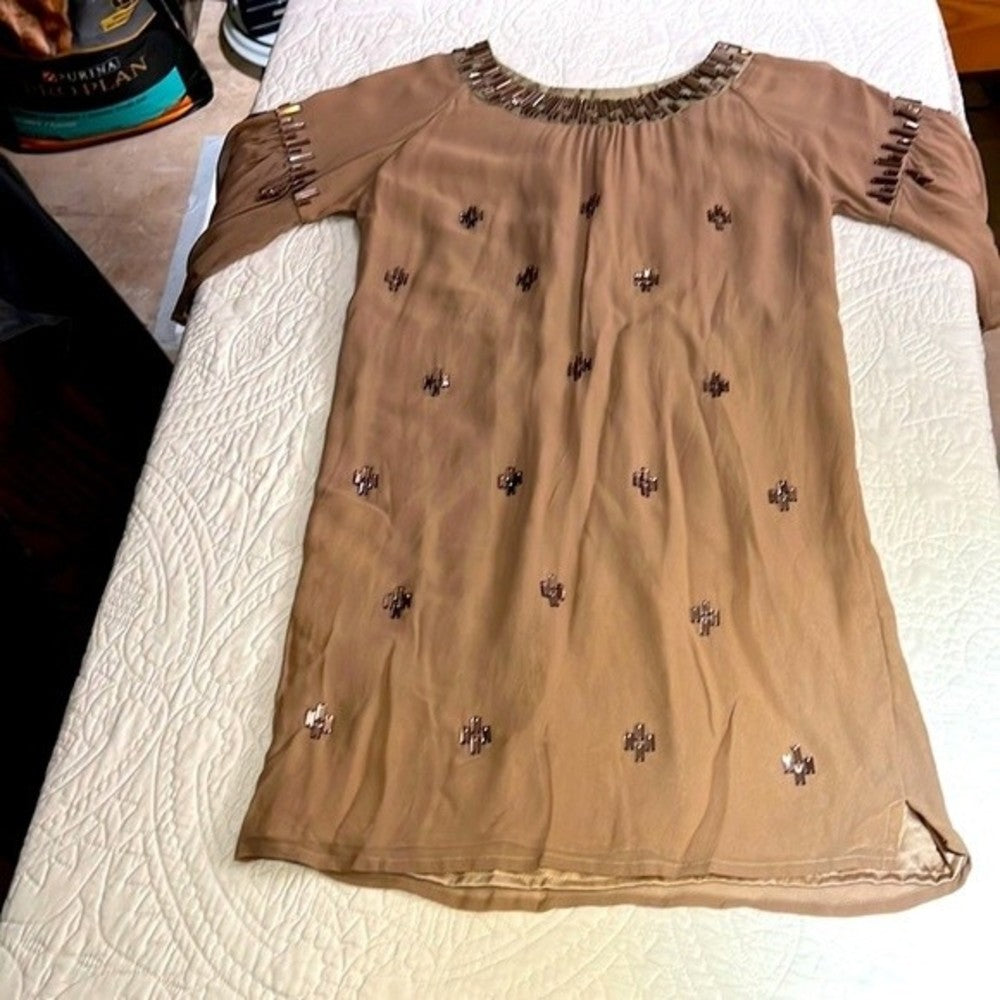 Rungolee Embroidered Silky Dress Size S