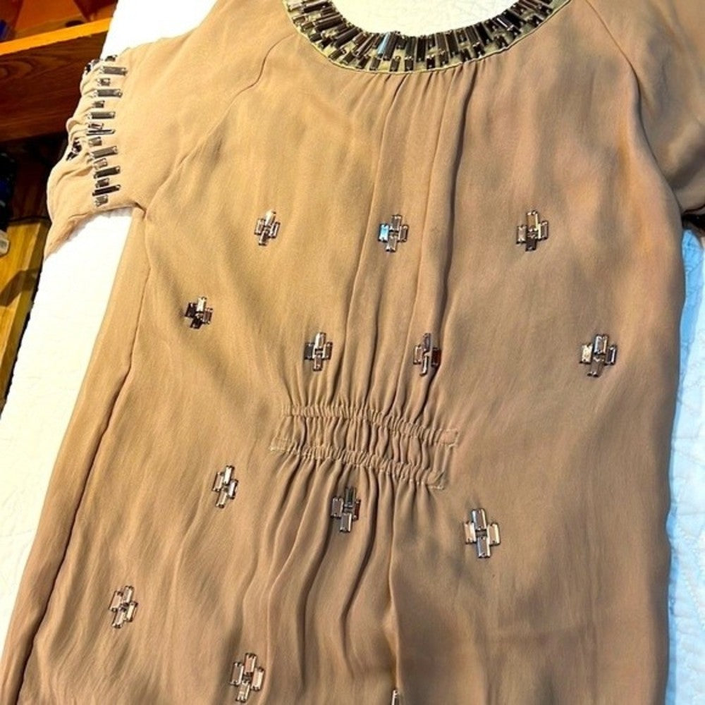 Rungolee Embroidered Silky Dress Size S