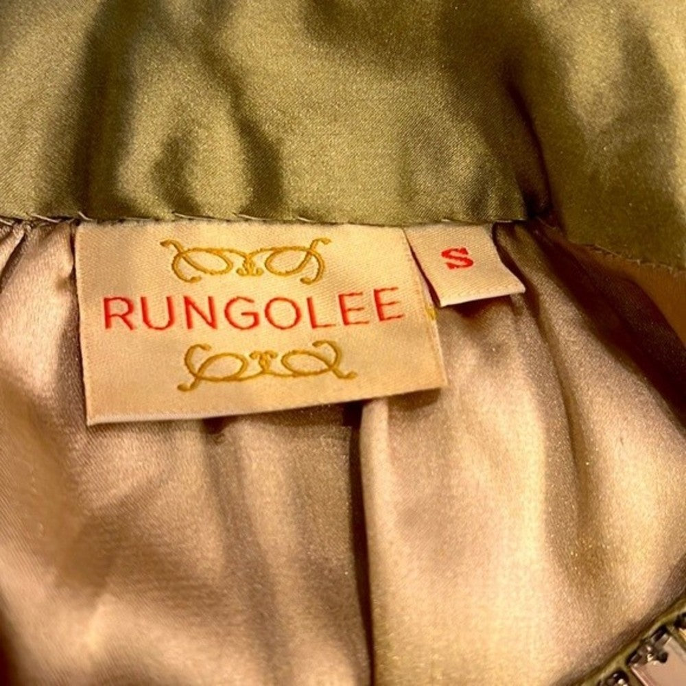Rungolee Embroidered Silky Dress Size S