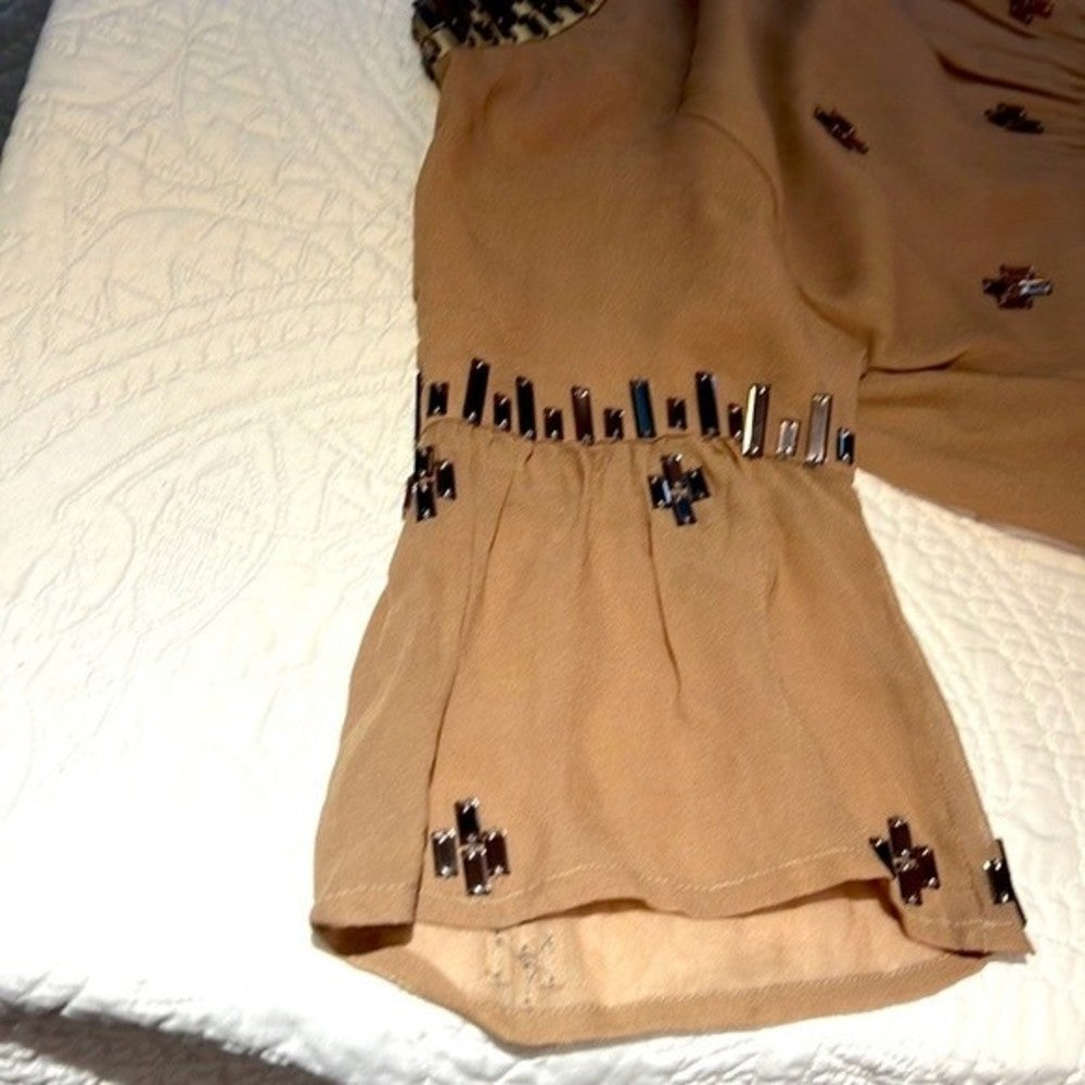 Rungolee Embroidered Silky Dress Size S