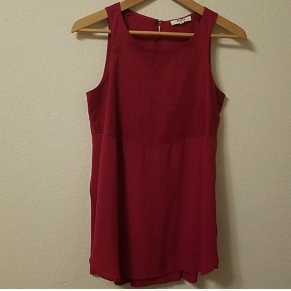 Madewell Fushia Silk Tunic w Side Slits Size XS