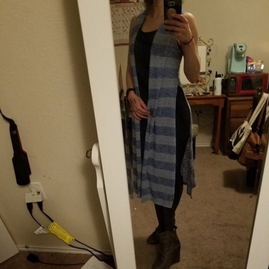Ambiance Sleeveless Long Duster Vest