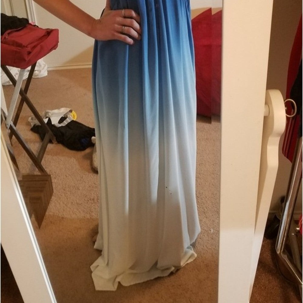 Handmade in Italy Two Toned Empire Dress