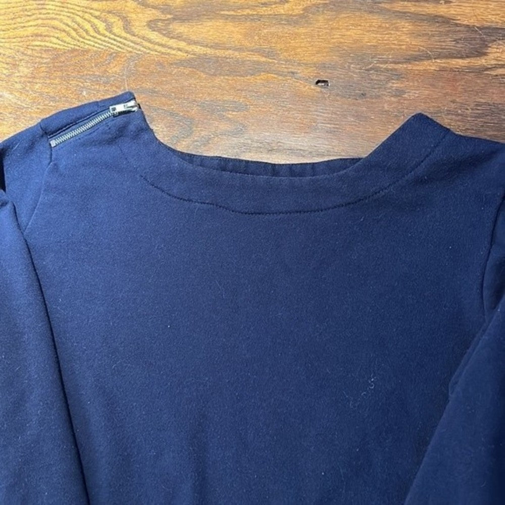 Merona Navy Blue Boatneck Dress Size L