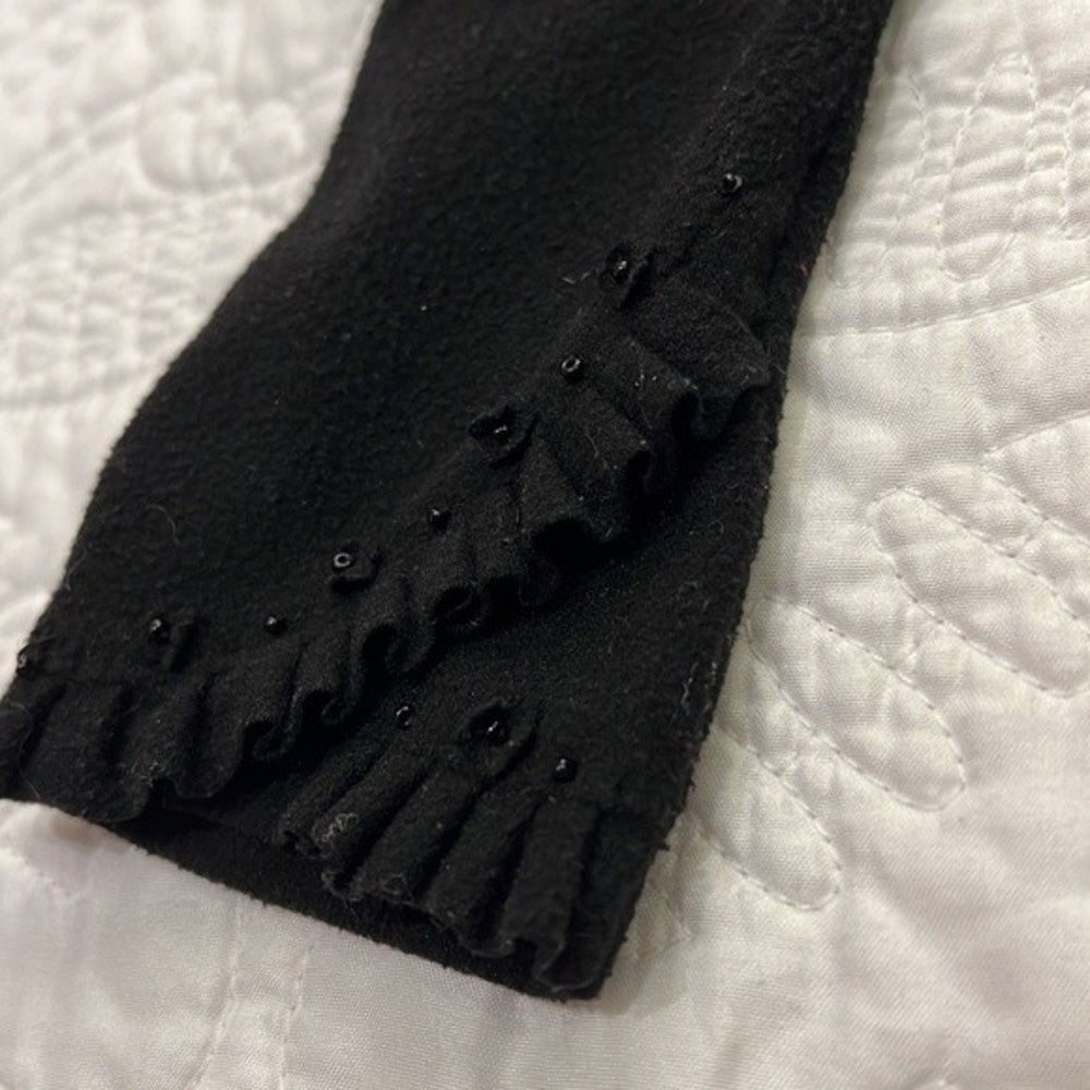 Vintage Black Embellished Gloves