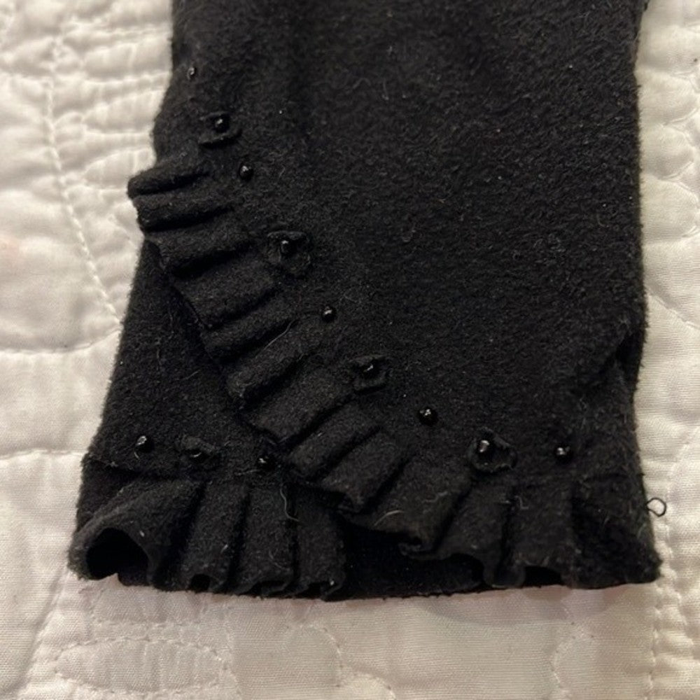 Vintage Black Embellished Gloves