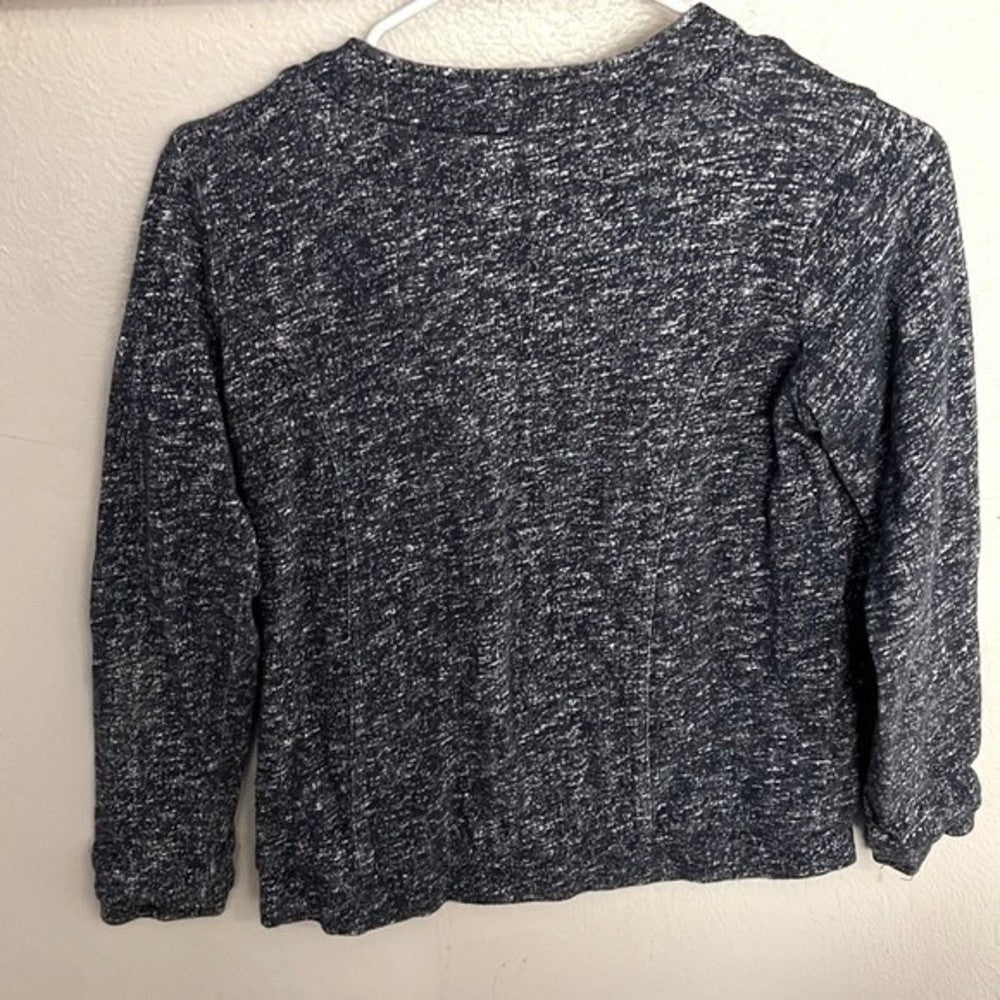 Pepe Jeans Asymmetrical Navy Blue & White Jacket Size 14 (UK)