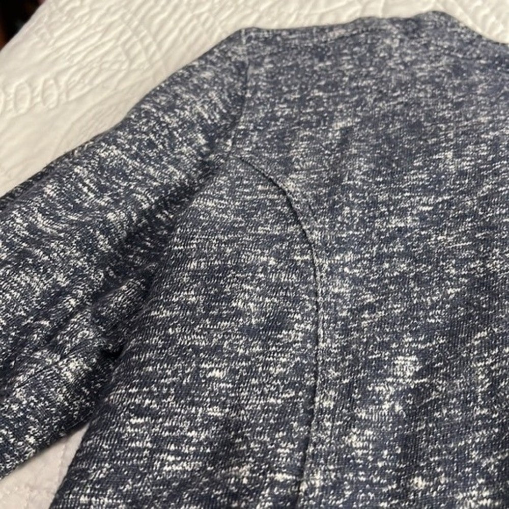 Pepe Jeans Asymmetrical Navy Blue & White Jacket Size 14 (UK)