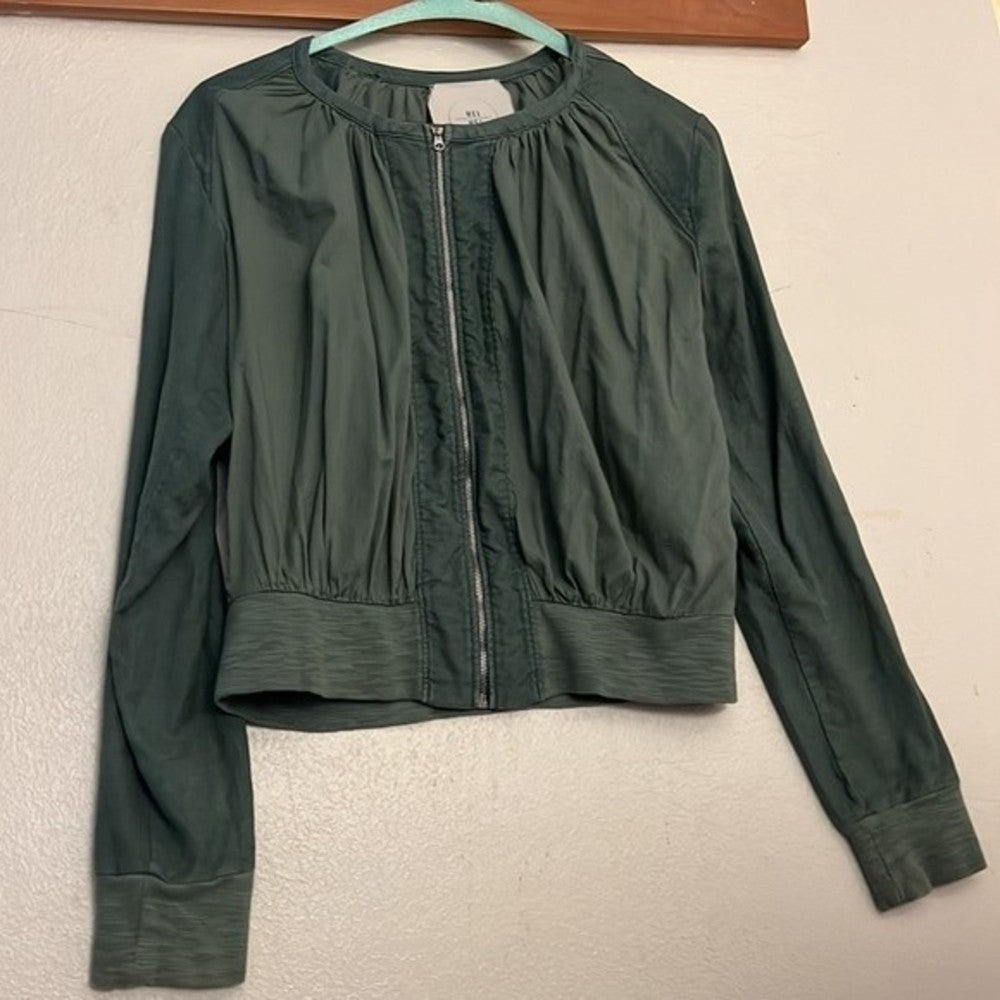 Hei Hei Green 100% Cotton Bomber Jacket S