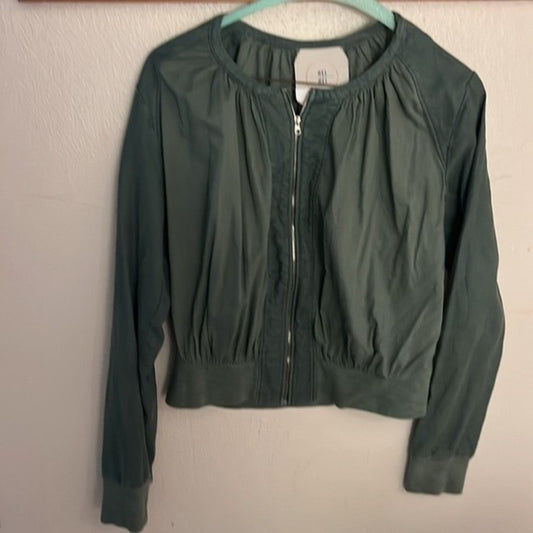 Hei Hei Green 100% Cotton Bomber Jacket S