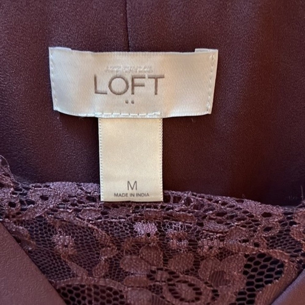 NWOT Ann Taylor Purple Loft Tunic Sleeveless Blouse size M