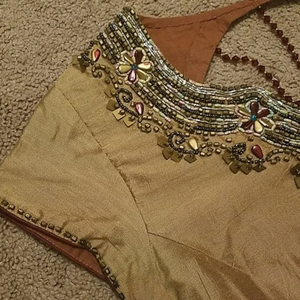 Beautiful Embellished Midi Dress with Beaded Back