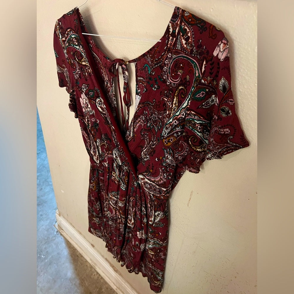 Red Floral Jodi Romper size Small