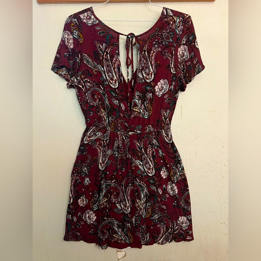 Red Floral Jodi Romper size Small