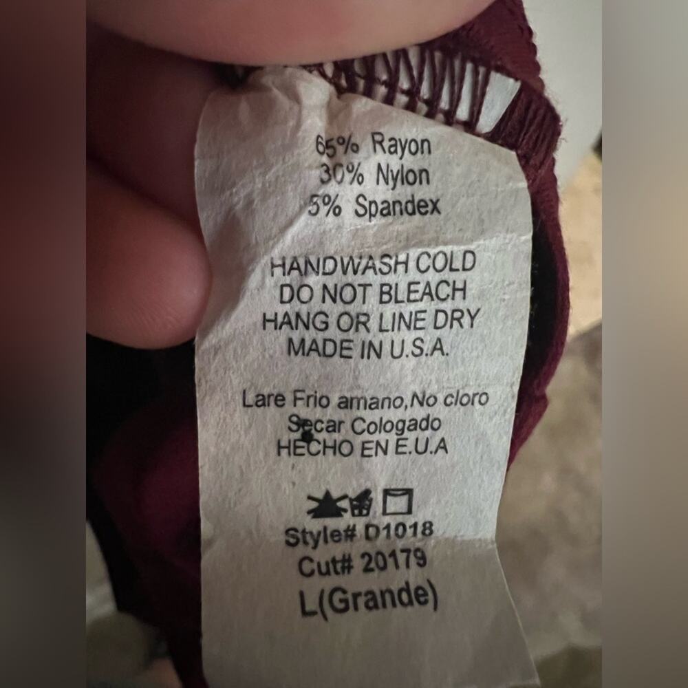 NWT Love Culture Burgandy Racerback Bodycon Dress Size L