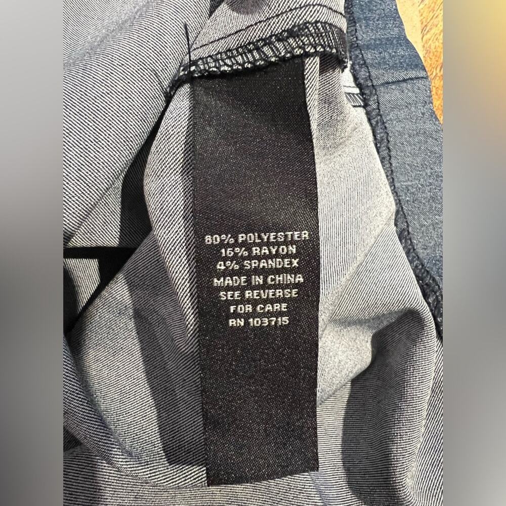 NWT Sharagano Stretch Navy Denim Style Midi Dress Size 8