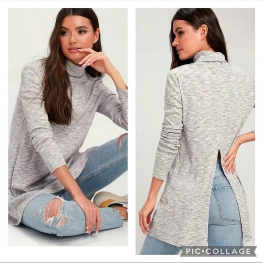 NWOT We The Free Stonecold shirt ivory multi turtleneck tunic space dyed size M