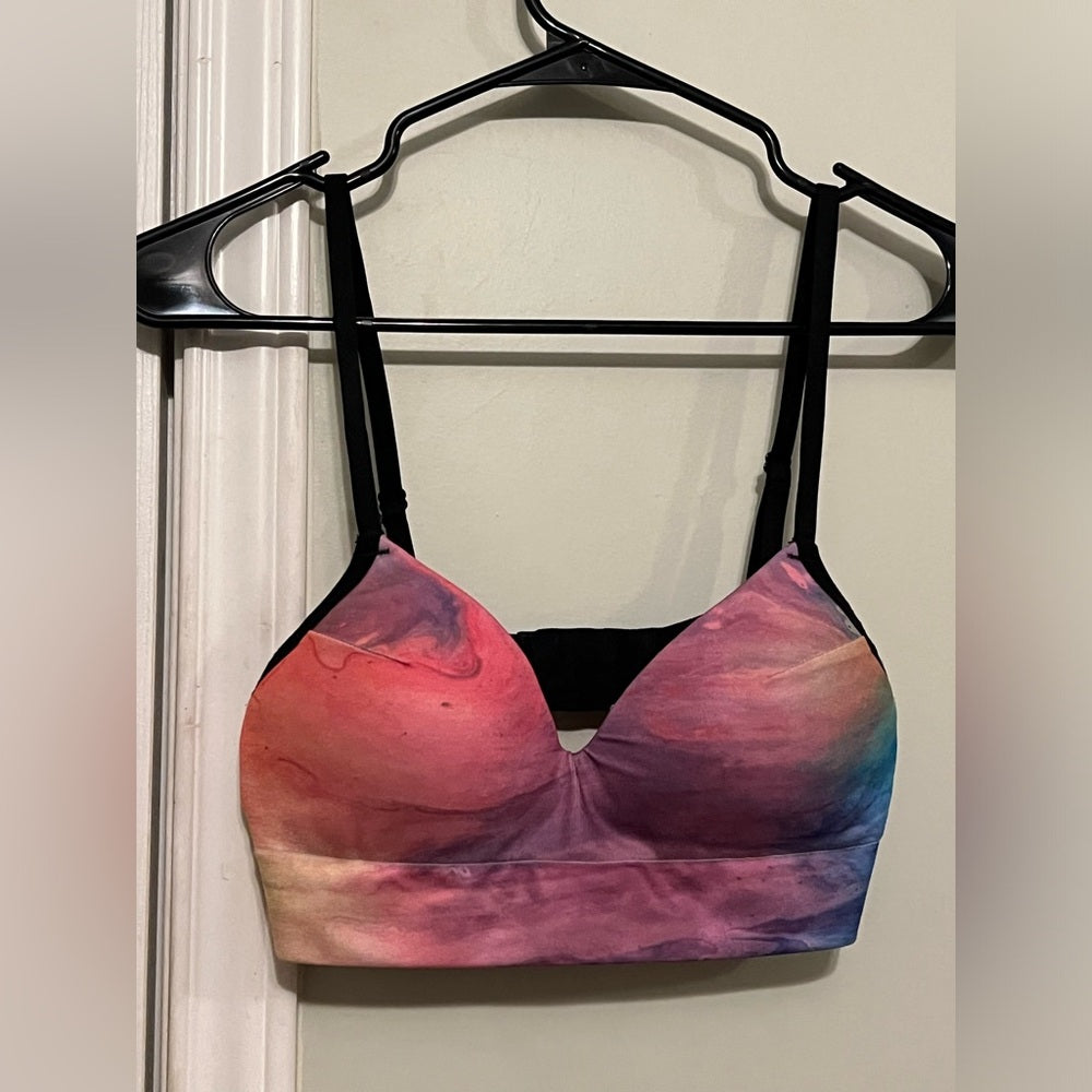 Rainbow Adjustable Strap Sports Bra size Small
