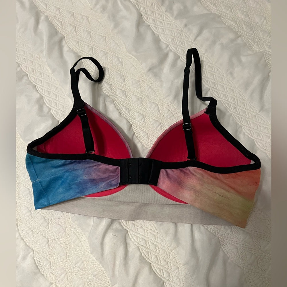 Rainbow Adjustable Strap Sports Bra size Small