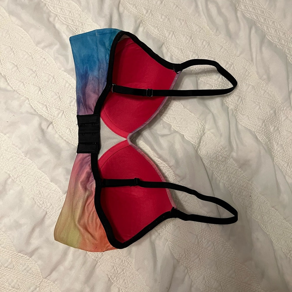 Rainbow Adjustable Strap Sports Bra size Small