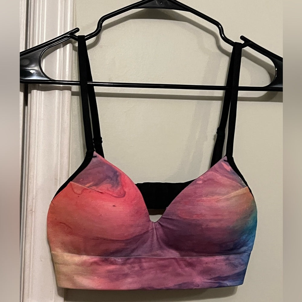 Rainbow Adjustable Strap Sports Bra size Small