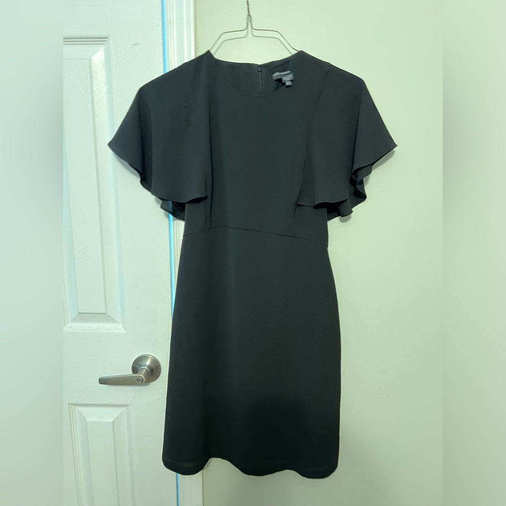 Maggie London Catalina Flutter Sleeve Black Dress size 2