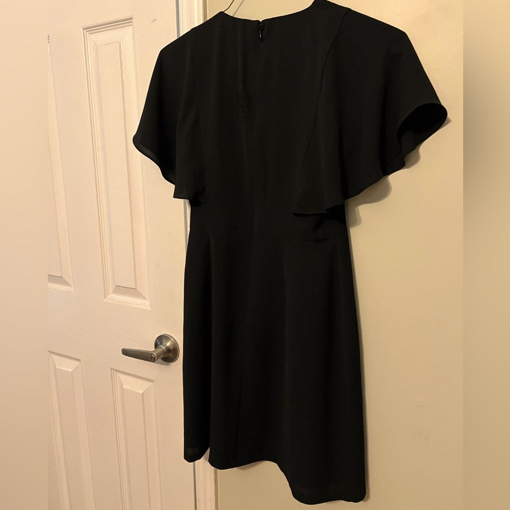 Maggie London Catalina Flutter Sleeve Black Dress size 2