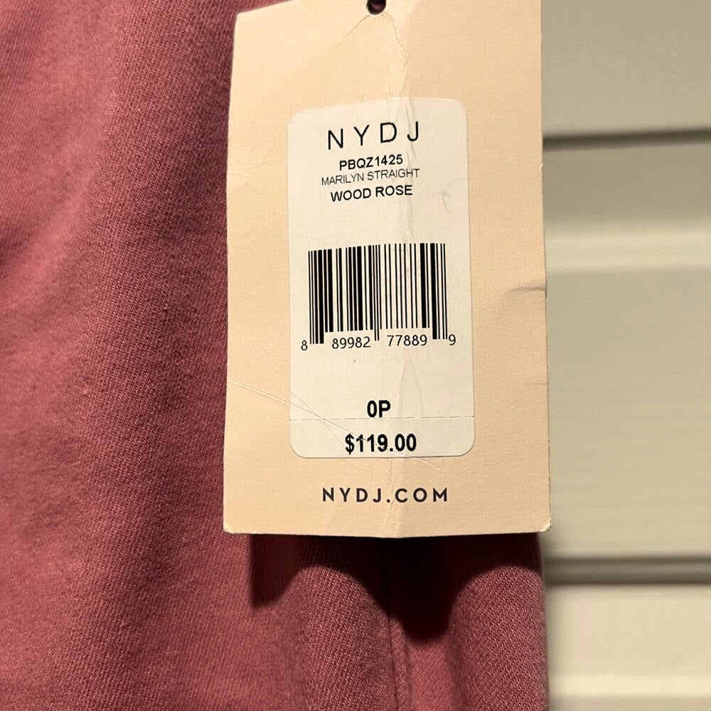 NWT Pink Rose NYDJ Pants, size 0P