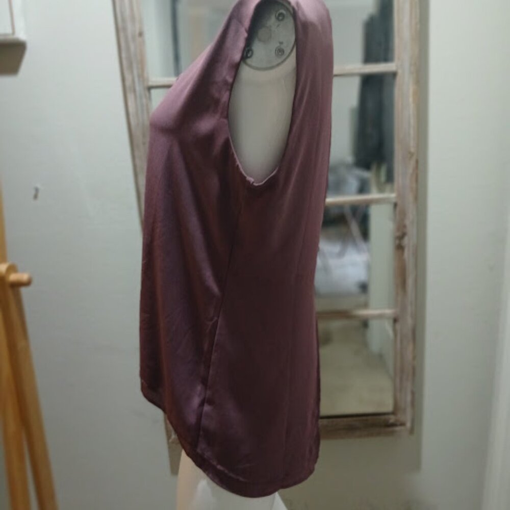 NWOT Ann Taylor Purple Loft Tunic Sleeveless Blouse size M