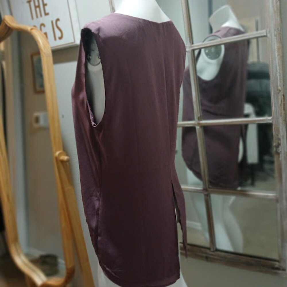 NWOT Ann Taylor Purple Loft Tunic Sleeveless Blouse size M