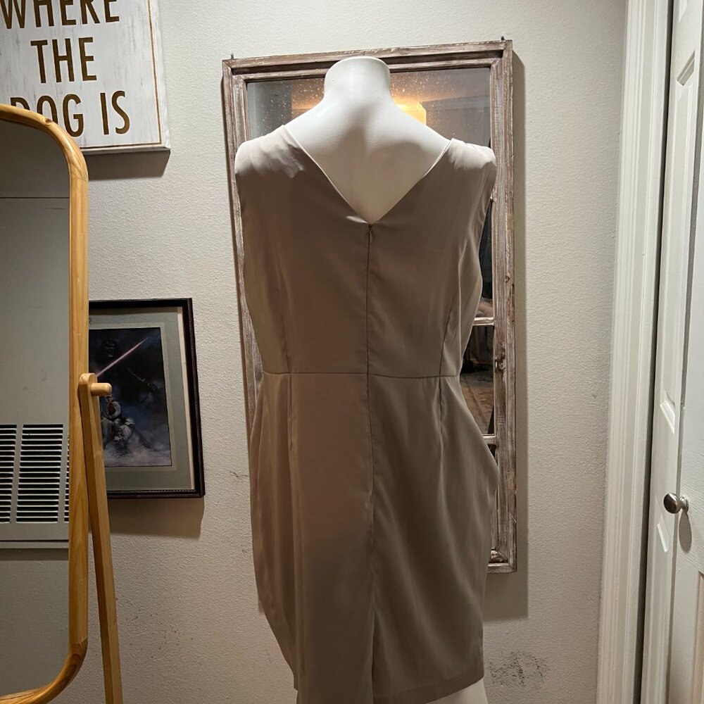 NWOT Forever 21 Plus Size Tank Beige Sheath Dress Lined 1X