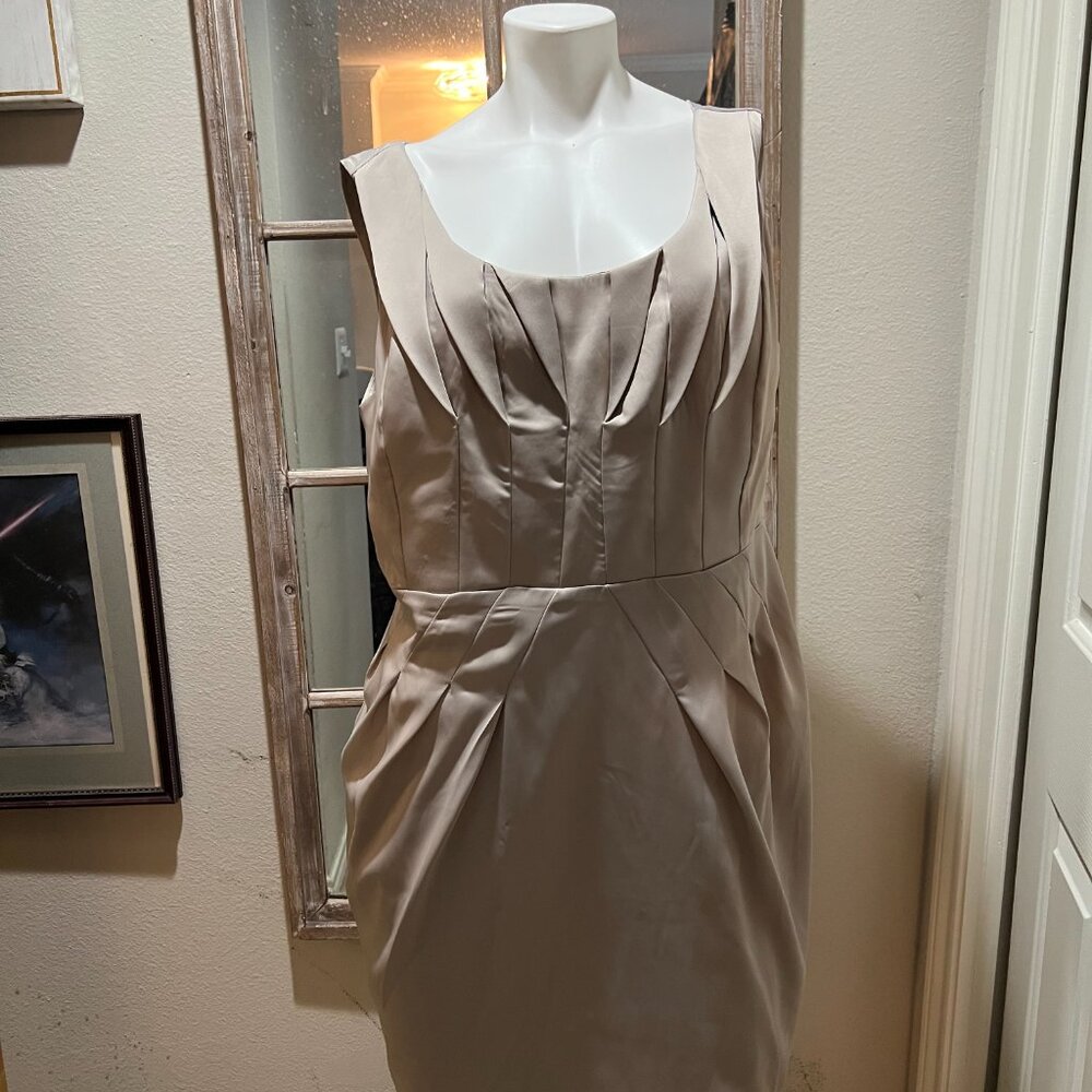 NWOT Forever 21 Plus Size Tank Beige Sheath Dress Lined 1X