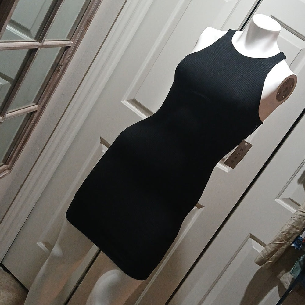 NWT Gaze Ribbed Black Fitted Dress size XS-S