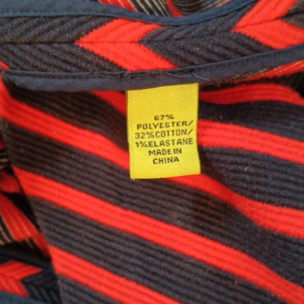 Elizabeth McKay Striped Sleeveless A-Line Dress Size L