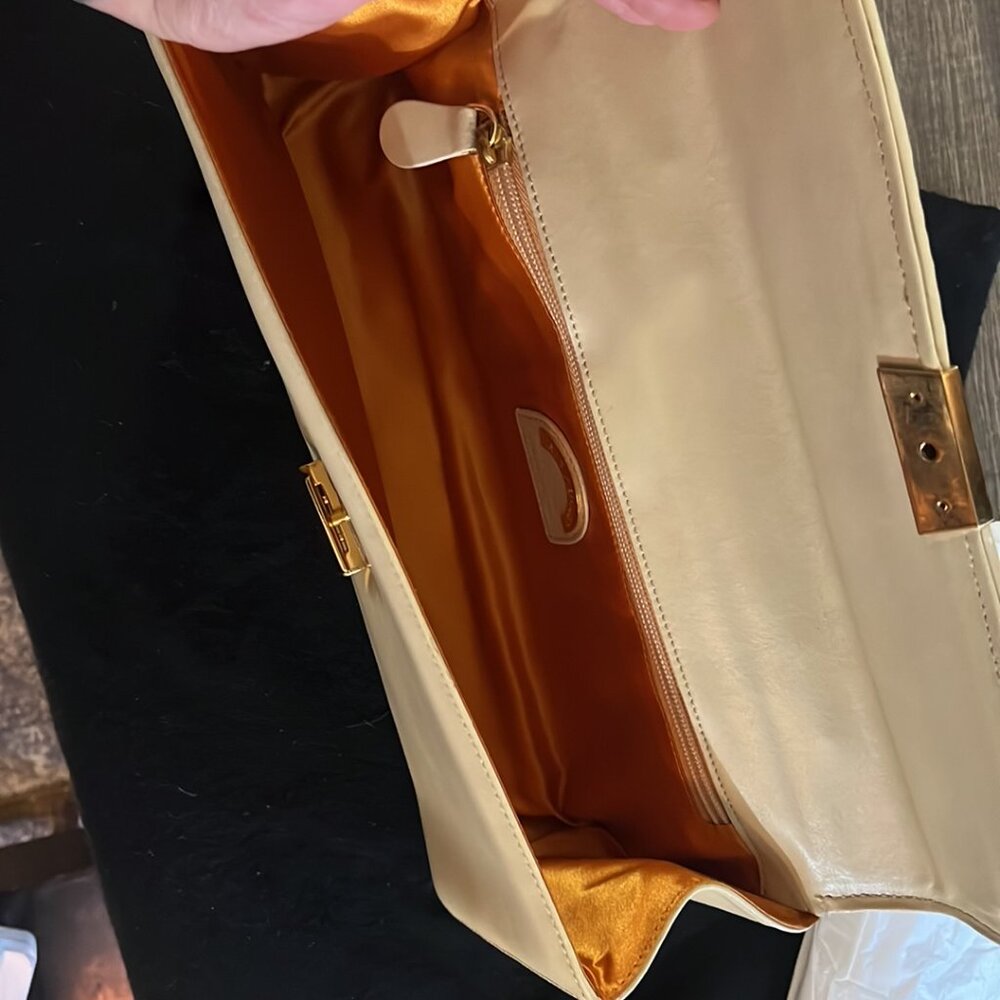 Authentic Vintage Jane August Patchwork Italian Leather Clutch RARE