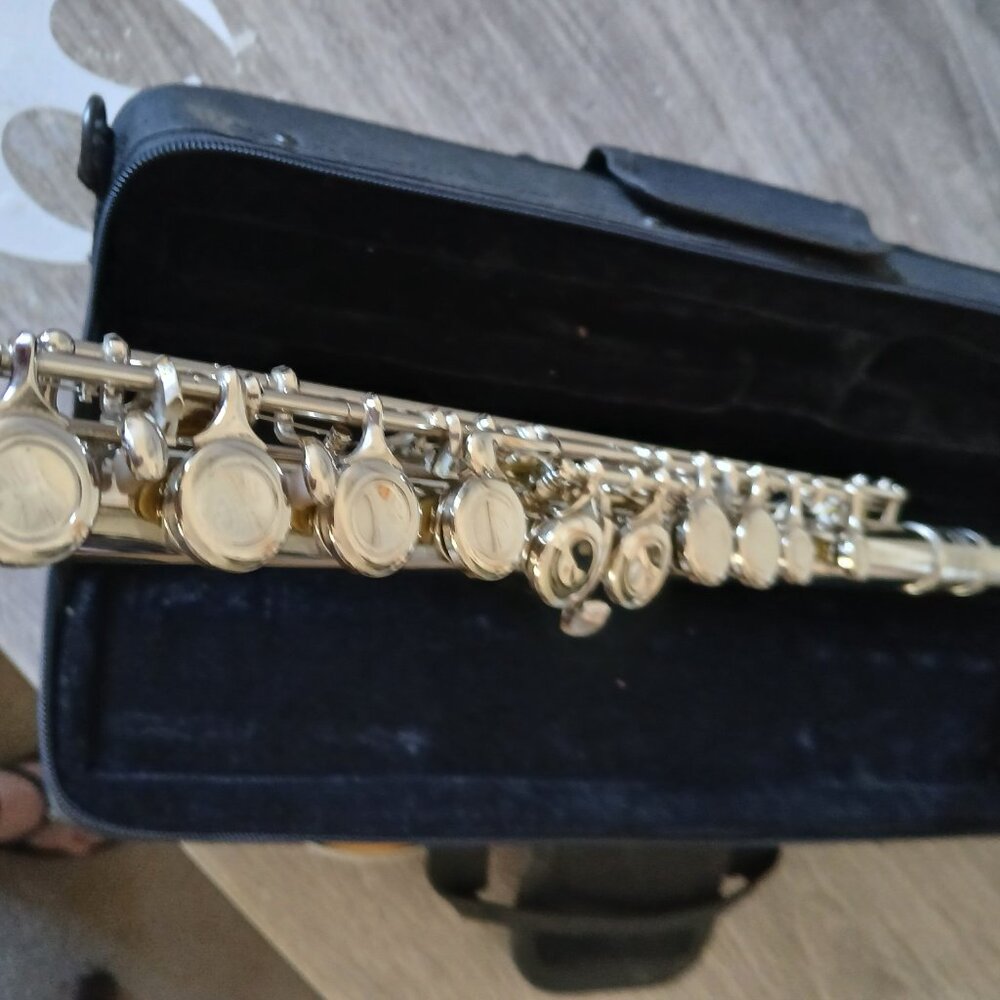 Glory GFL-130 Silver Flute with Case, Strap and Accessories