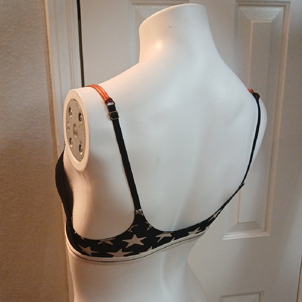 Source Unknown Black and Tan Lace Bralette