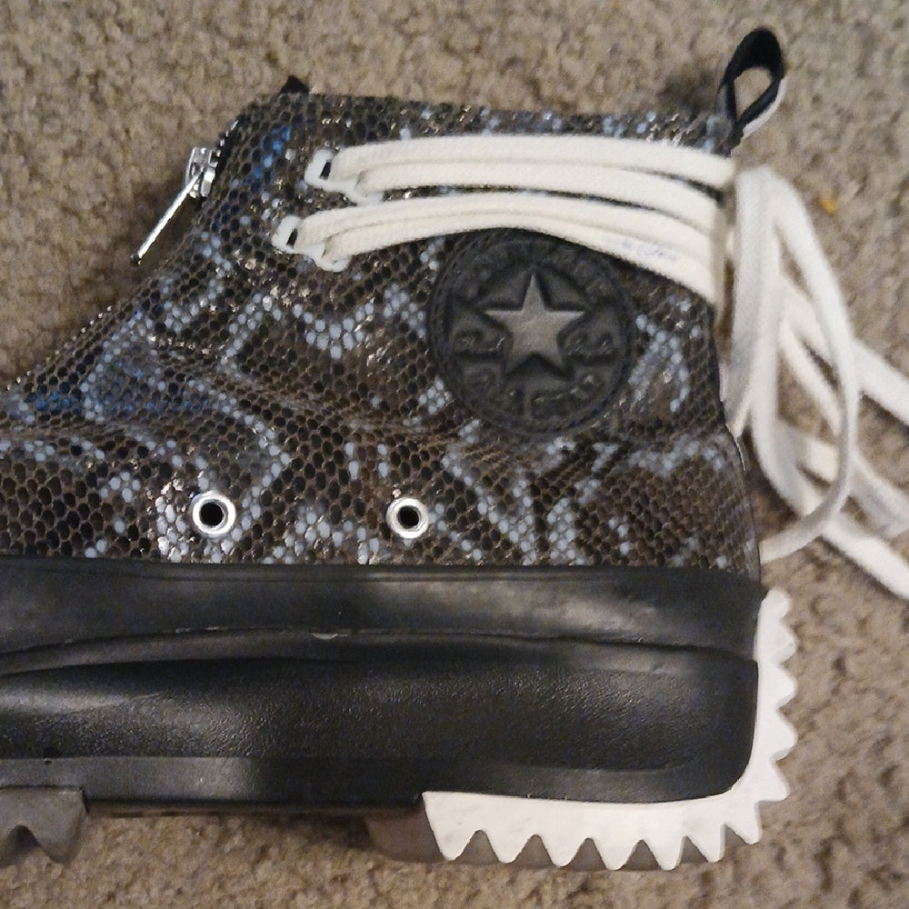 Converse Run Star Hike High Black Snakeskin US W 9.5/ M  8