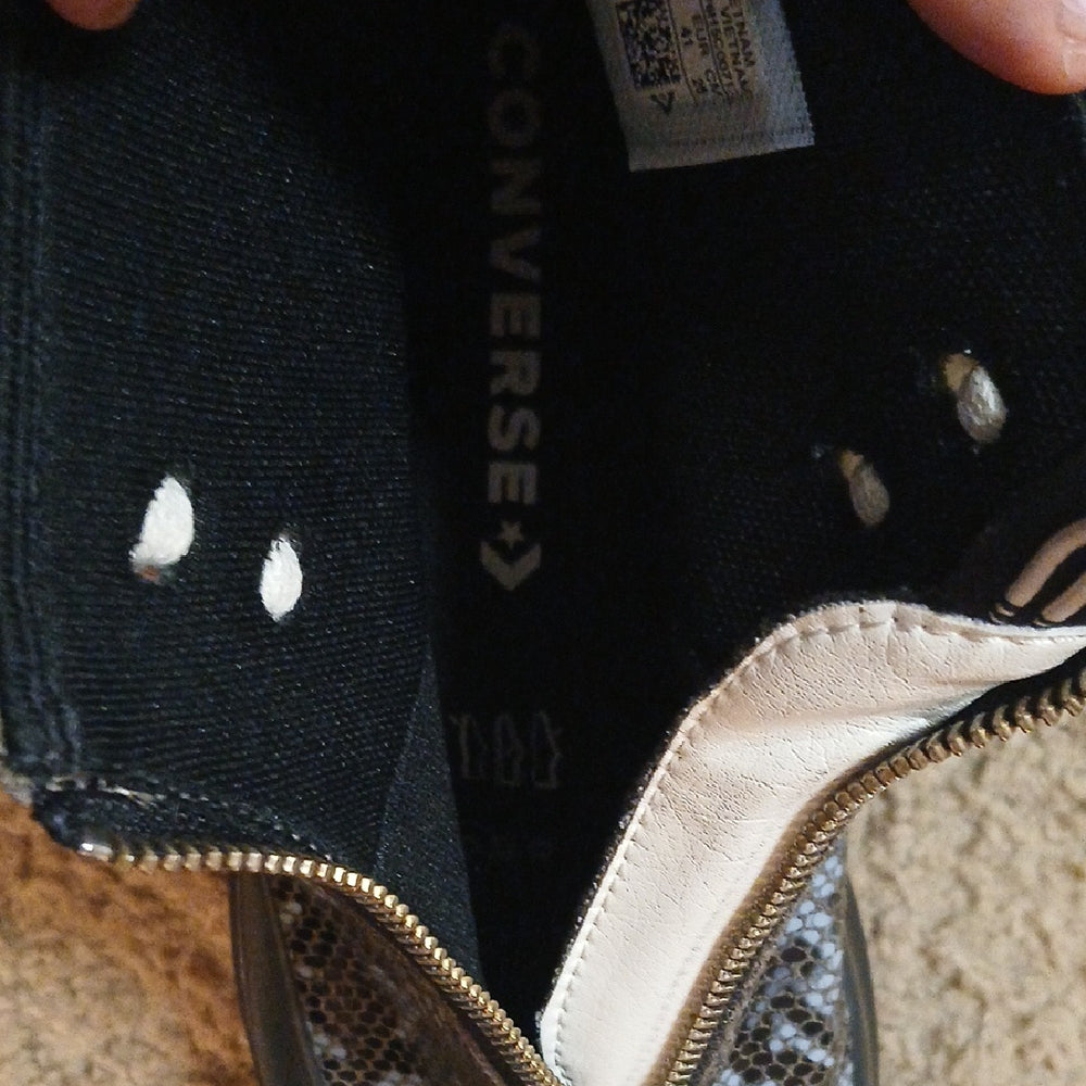 Converse Run Star Hike High Black Snakeskin US W 9.5/ M  8