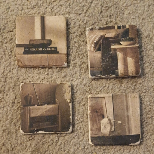 Hand Crafted Vintage Classic MCM Coaster Set Of 4