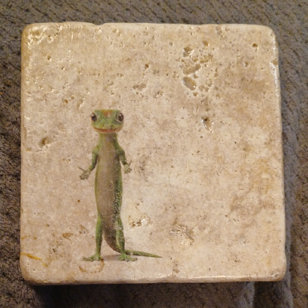 Handmade Decorative Stone Coasters Set - Beige
