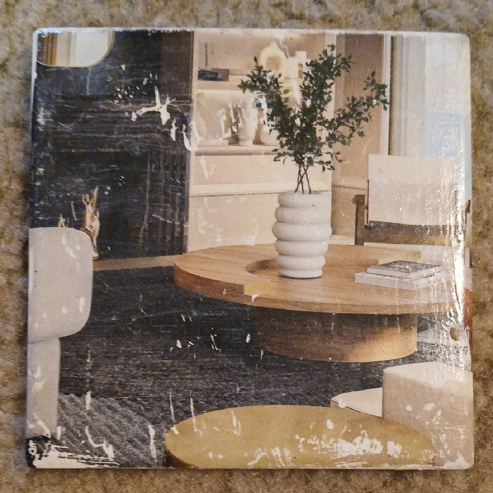 Hand Crafted Artistic Retro MCM Coasters - Multicolor Set (6)