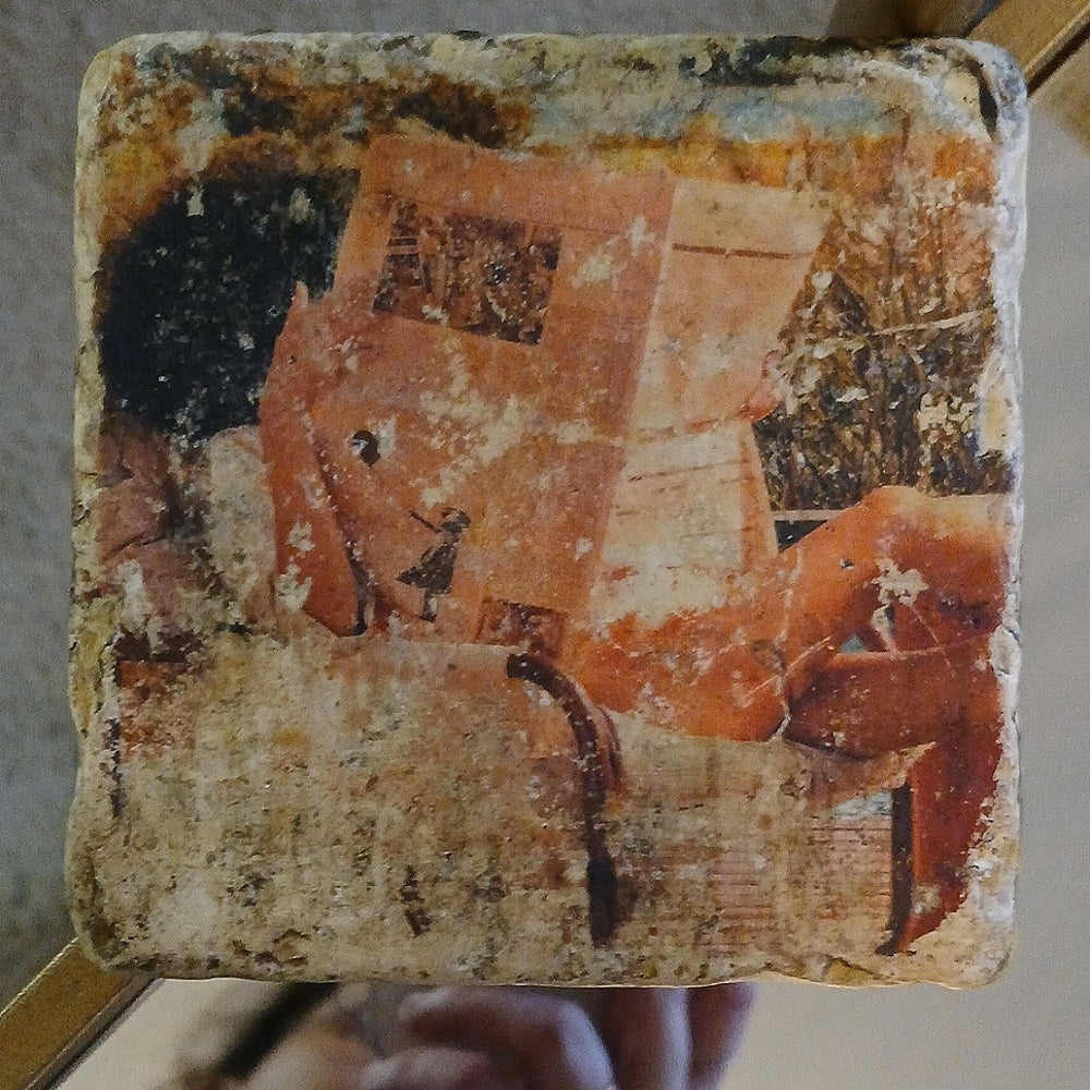 Vintage Style Retro Pop Art Stone Coaster (1)