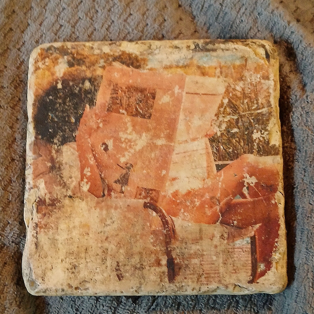 Vintage Style Retro Pop Art Stone Coaster (1)