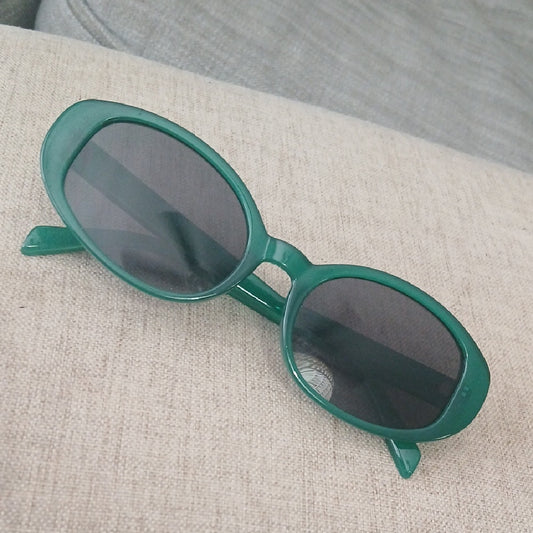 Vintage Stylish Green Oval Sunglasses