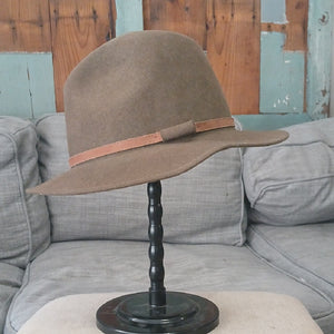 Bailey Brown "Glen" Wool Fedora Hat with Tan Band
