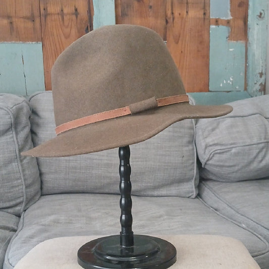 Bailey Brown "Glen" Wool Fedora Hat with Tan Band