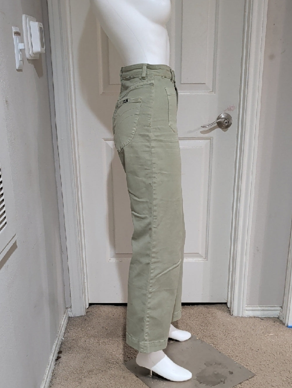 Rolla's High-Waisted Wide-Leg Utility Pants - Sage Green Women's 27